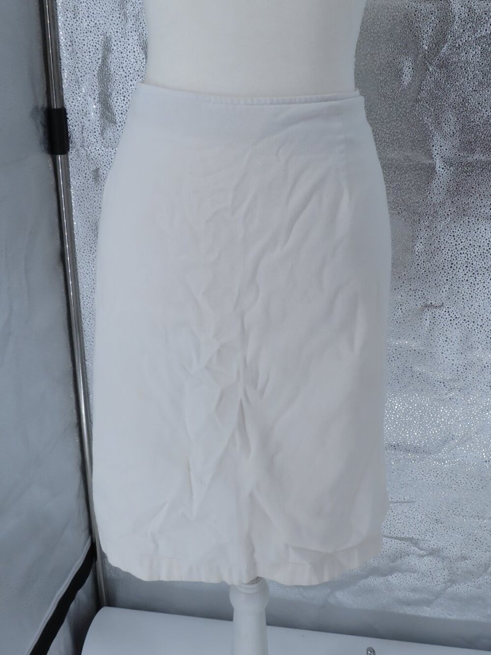 Vintage 90s Tickets California White Denim Pencil Skirt Plus Size 20W Made in US